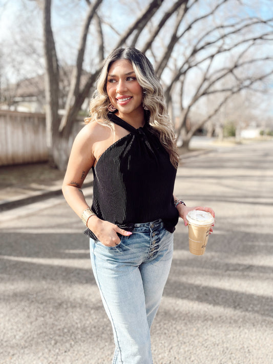 Simply Chic Black Halter Top