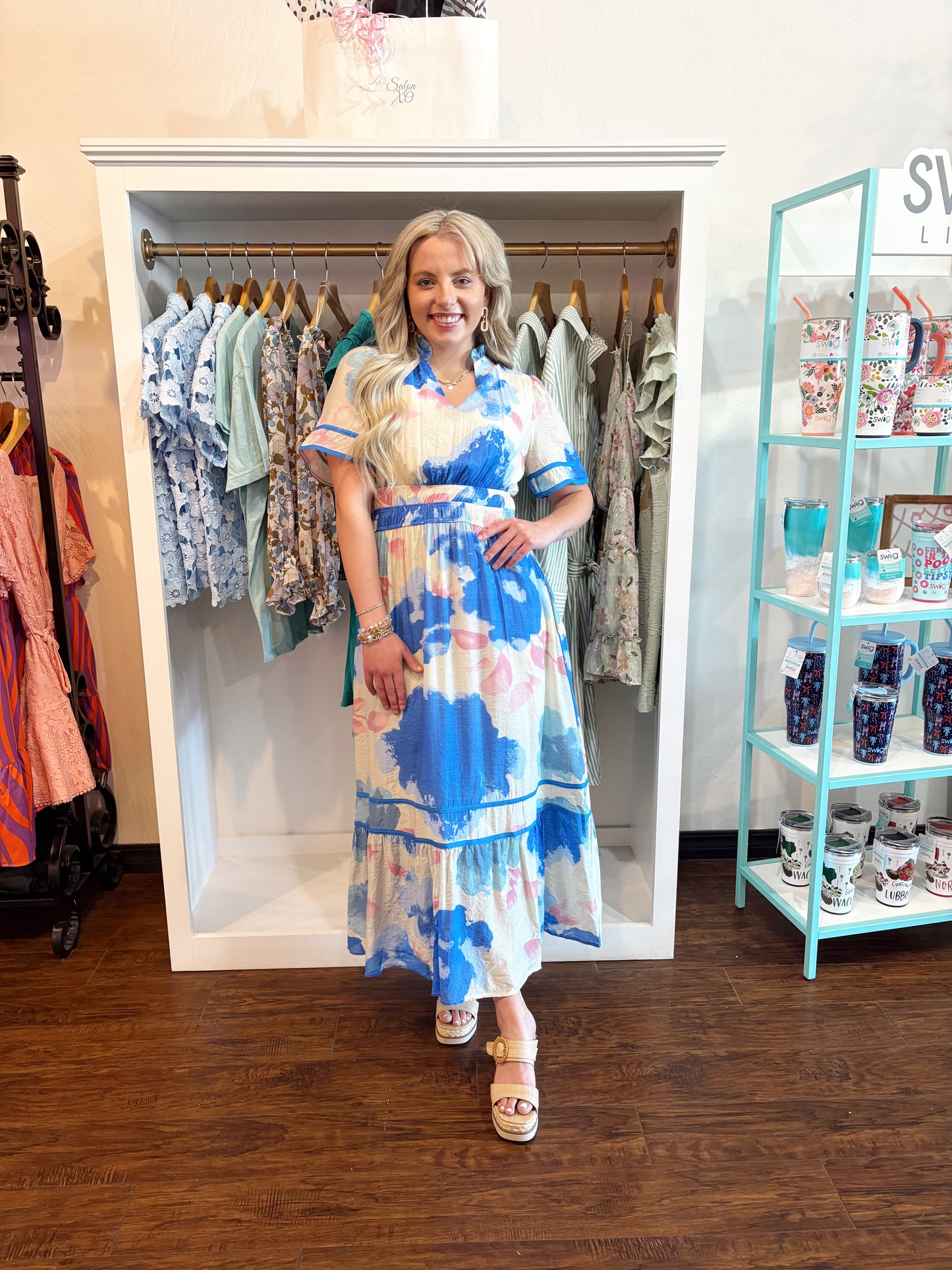 Blue Ocean Paradise Maxi Dress