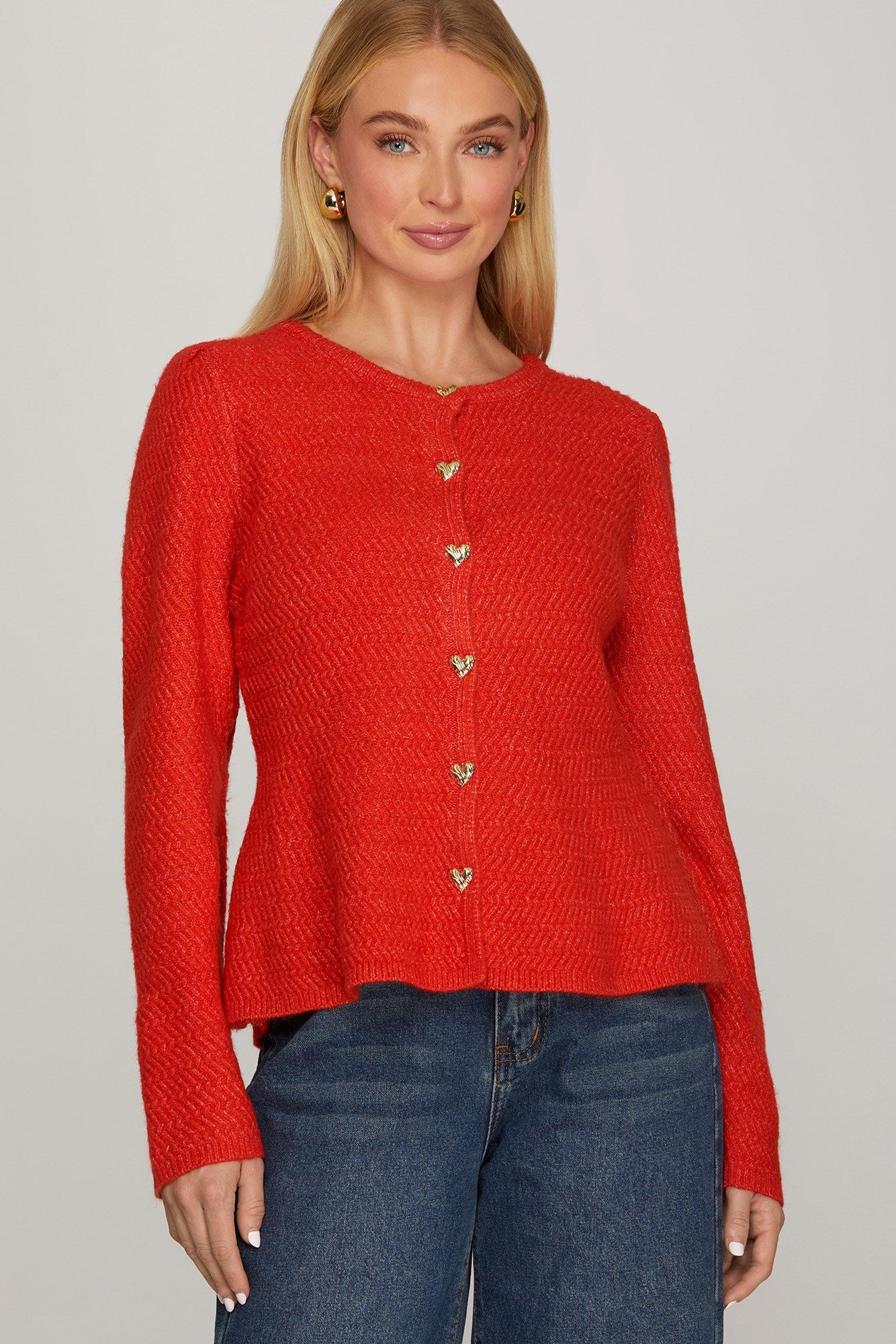 Holiday Greetings Red Cardigan