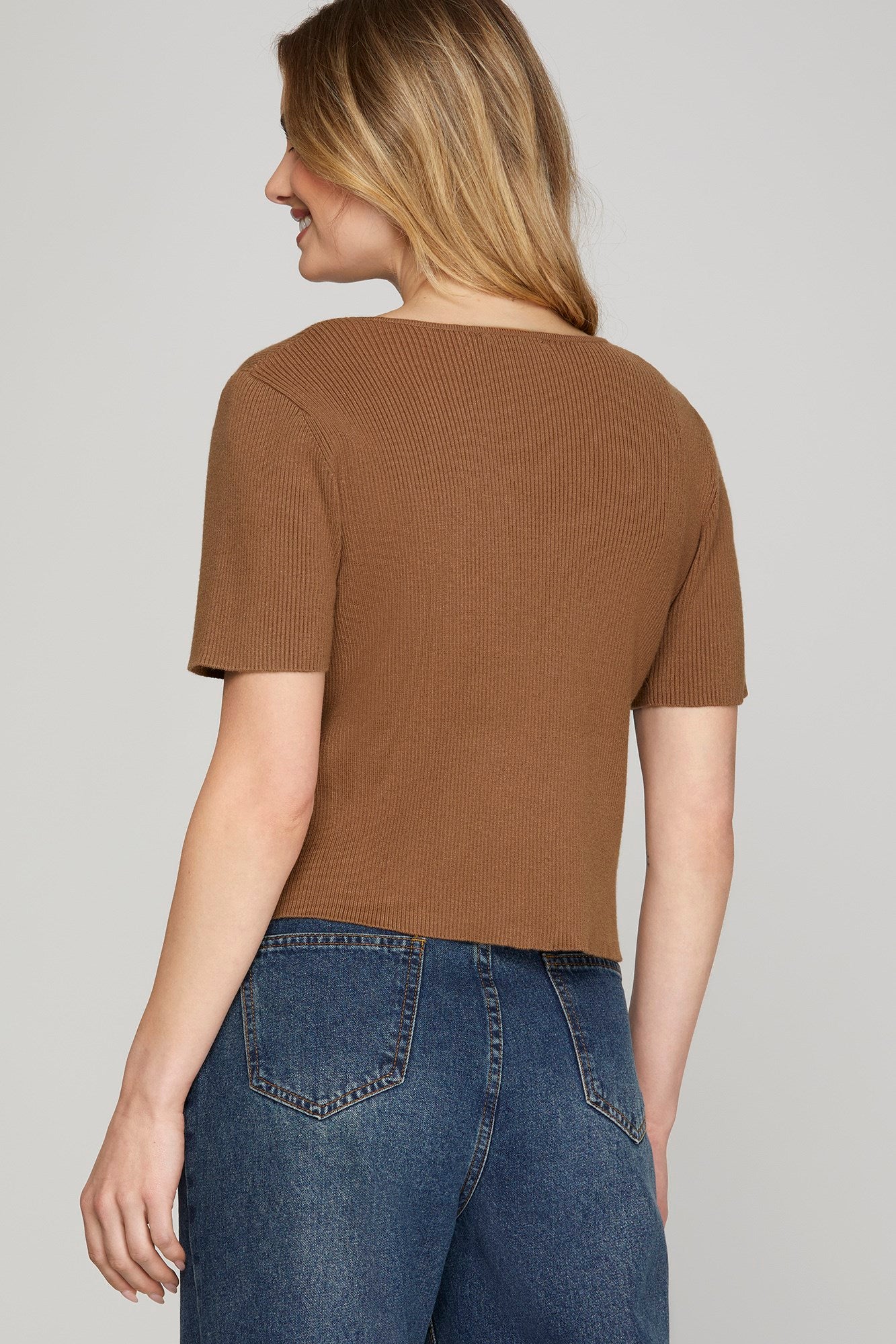 Effortlessly Refined Mocha Top