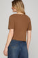 Effortlessly Refined Mocha Top
