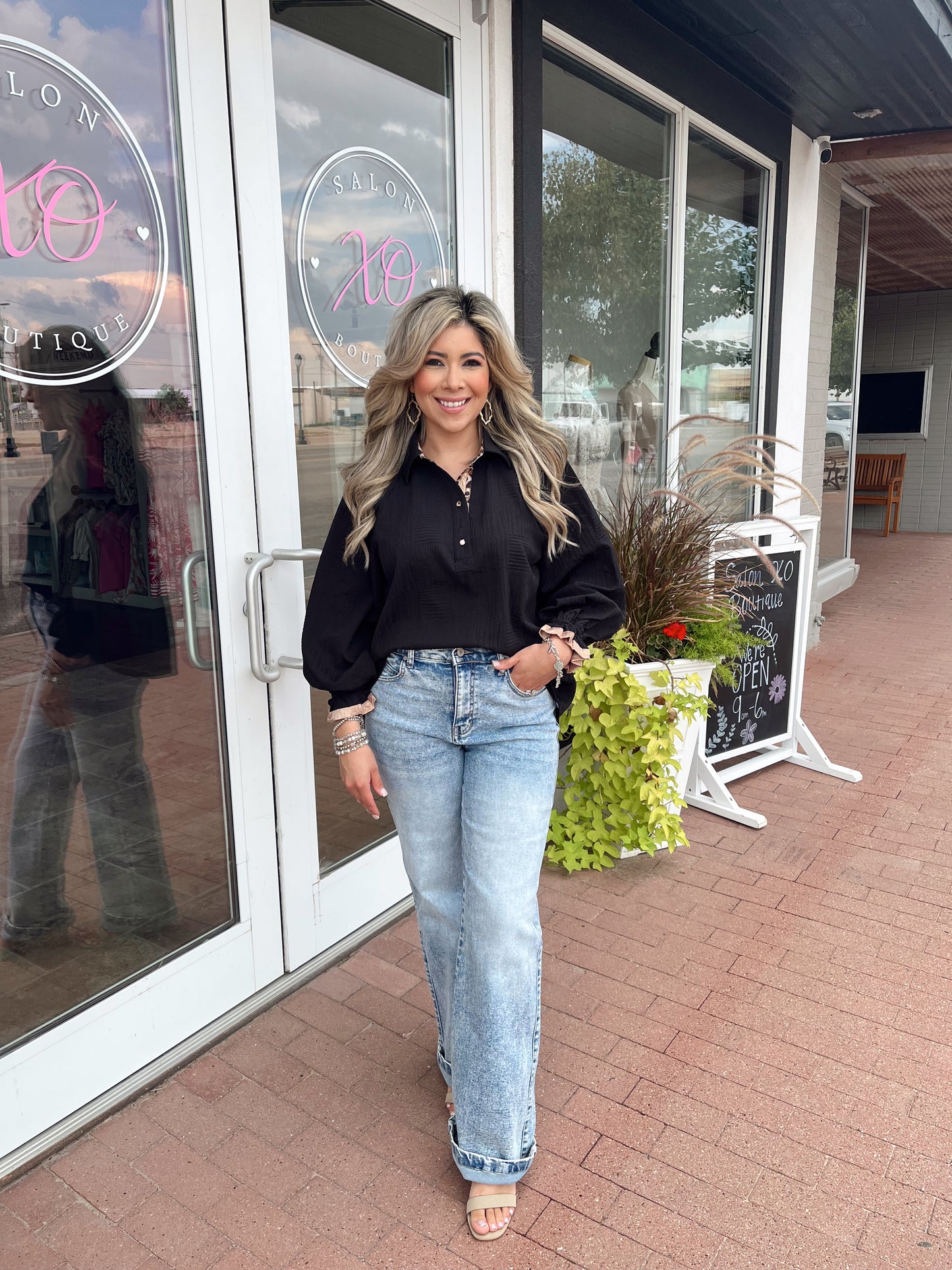 Falling in Love Leopard Blouse