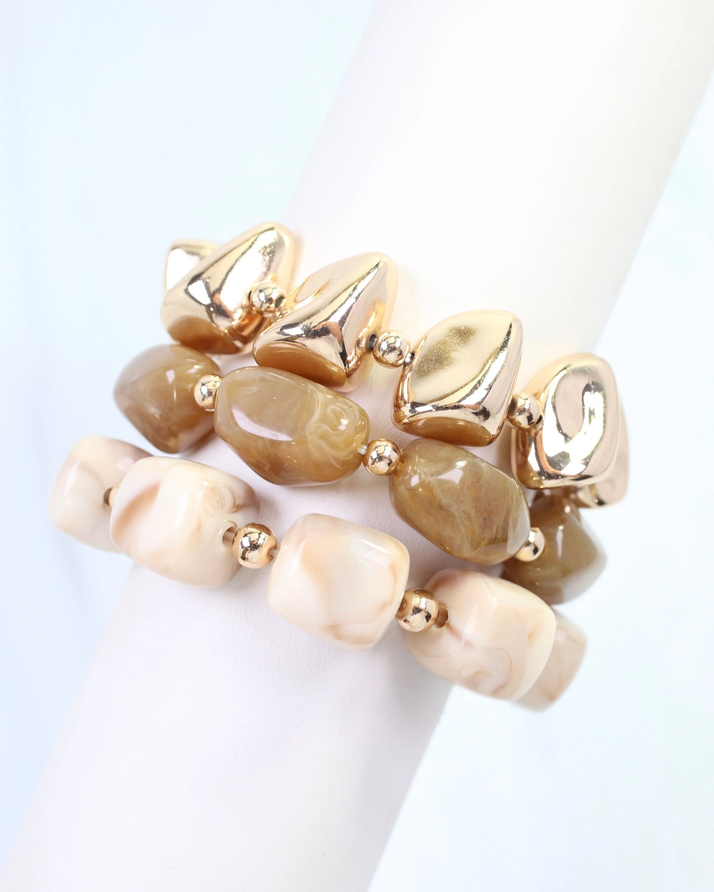 Rayna Beaded Bracelet Set Natural