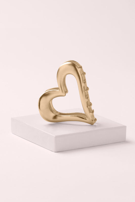 Gilded Romance Heart Claw Clip