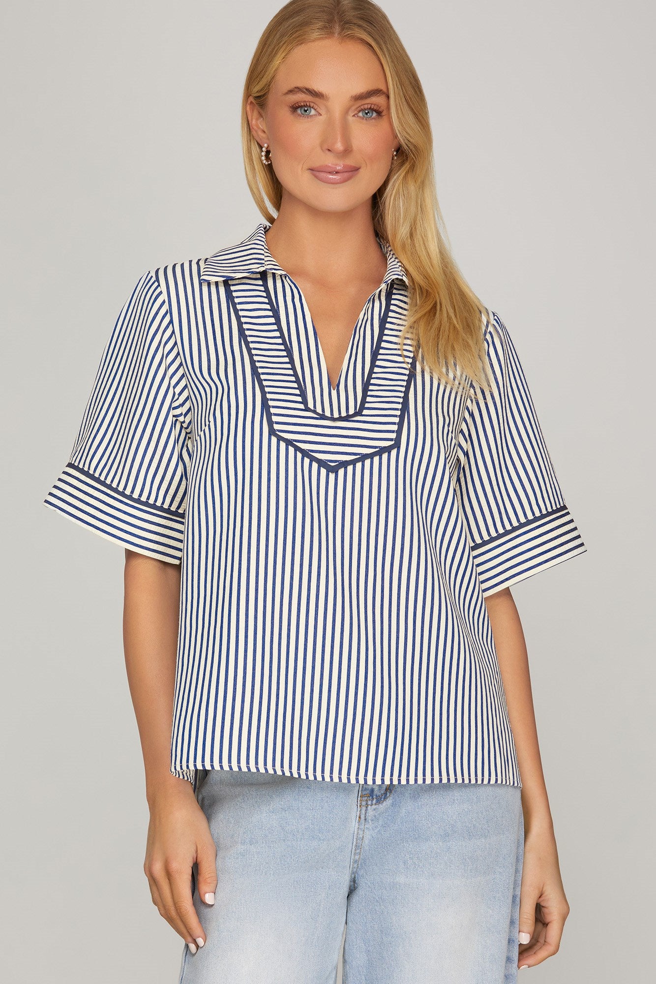 In the Hamptons Navy Blouse