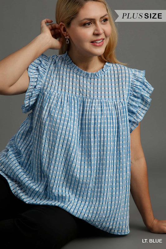Sweet Escape Blue Blouse - Plus Size