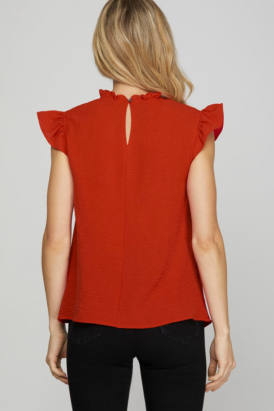 Apple Orchid Red Blouse