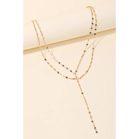 Layered Chain Y Necklace
