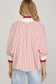 Lovely Red & Pink Striped Blouse
