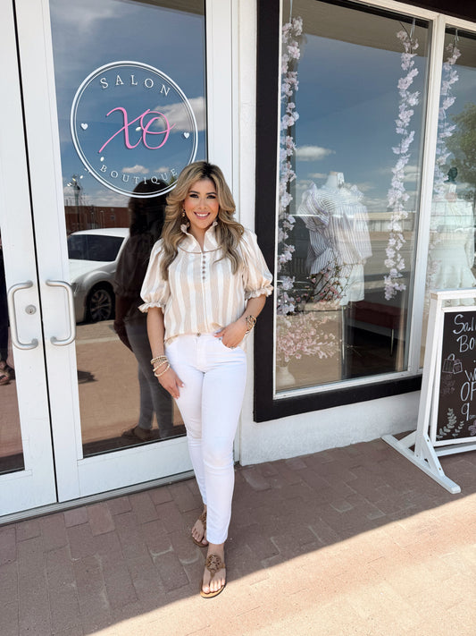 Simply Chic Beige Blouse