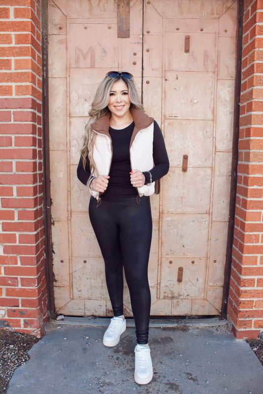 Cozy Throwback Reversible Puffer Vest