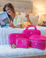 Capri Large Pouch Hot Pink Patent