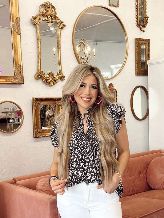 Darling Crush Black Satin Top