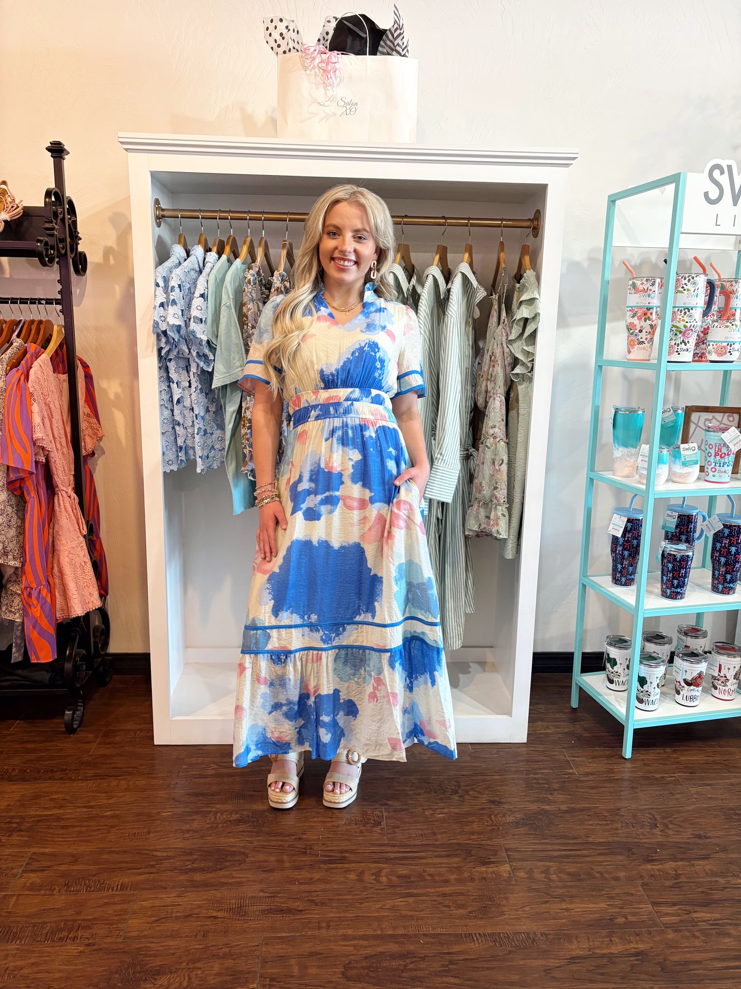 Blue Ocean Paradise Maxi Dress