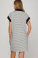 Back On Campus Black Stripped Dress