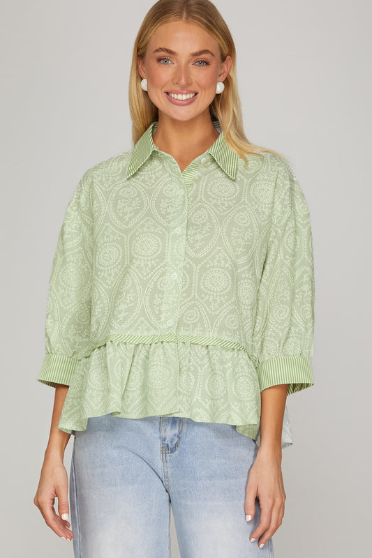 Daydream Sage Blouse