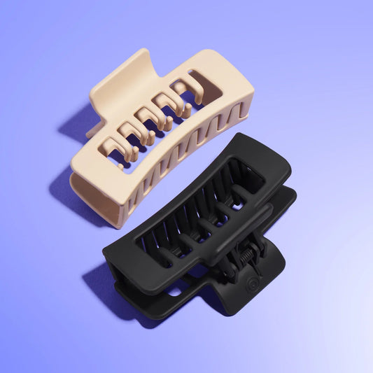 Rectangle Double Teeth Claw Clip Duo