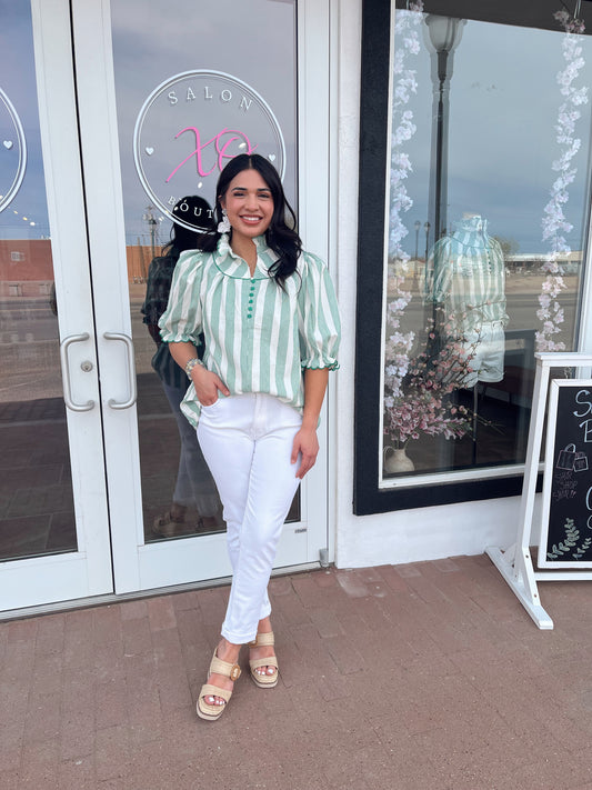 Simply Chic Green Blouse