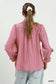 Sweetest Fall Chambray Berry Button Down Blouse