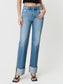 High Rise Xo Cuff Jeans