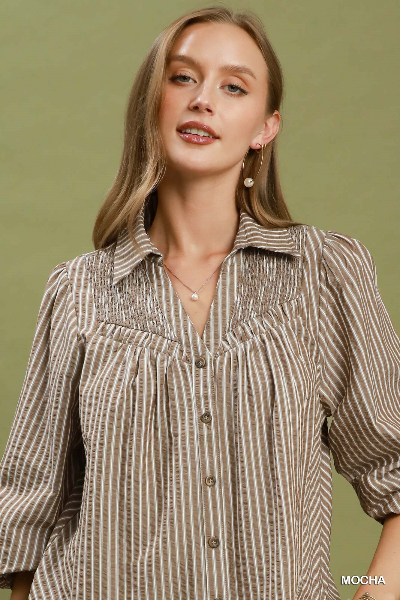 Sweetest Fall Mocha Blouse