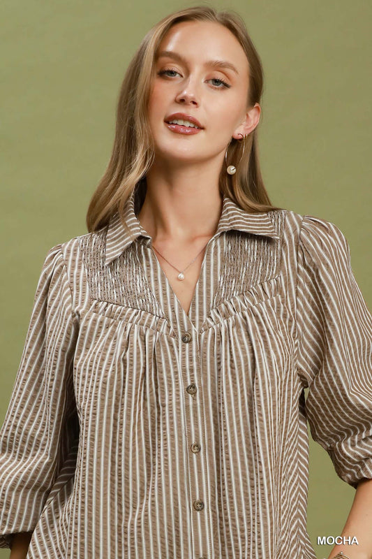 Sweetest Fall Mocha Blouse