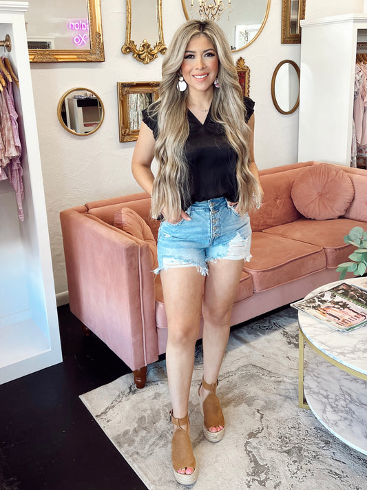 High Rise Mom Shorts