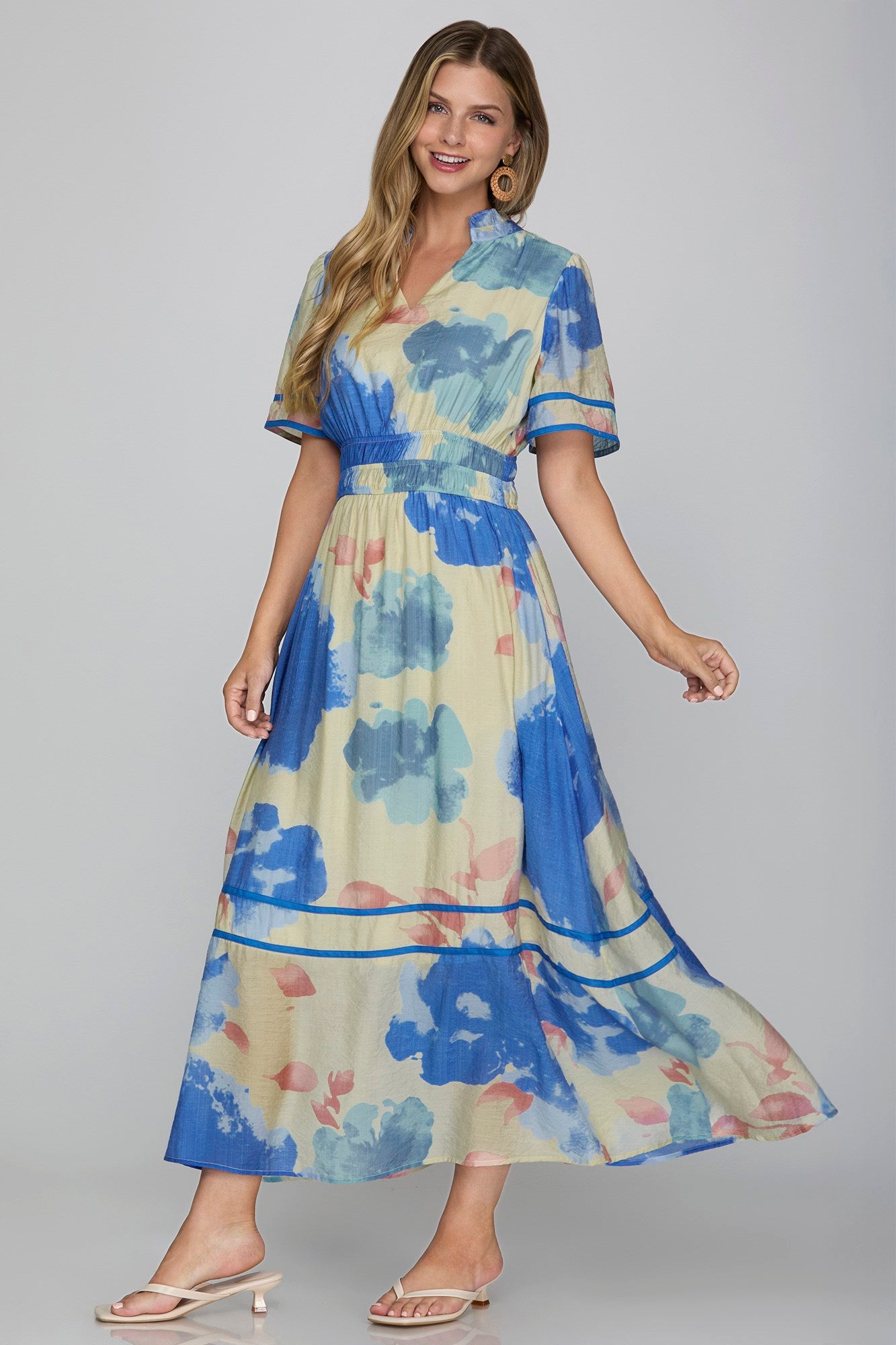 Blue Ocean Paradise Maxi Dress