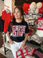 Funky Game Day Tee with Glitter Puff