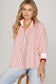 Lovely Red & Pink Striped Blouse