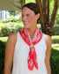 Langston Geometric Scarf Medium Red White