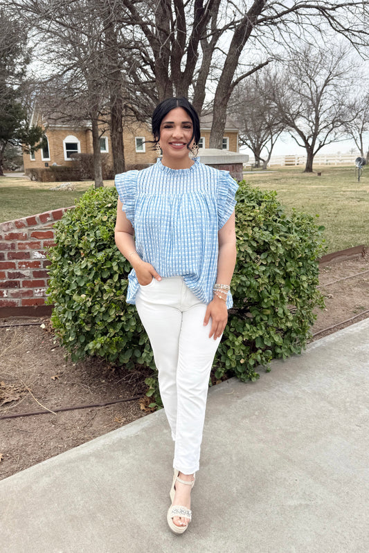 Sweet Escape Blue Blouse - Plus Size