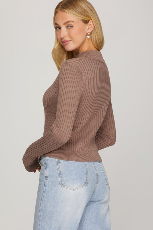 Cozy Classic Mocha Sweater Top