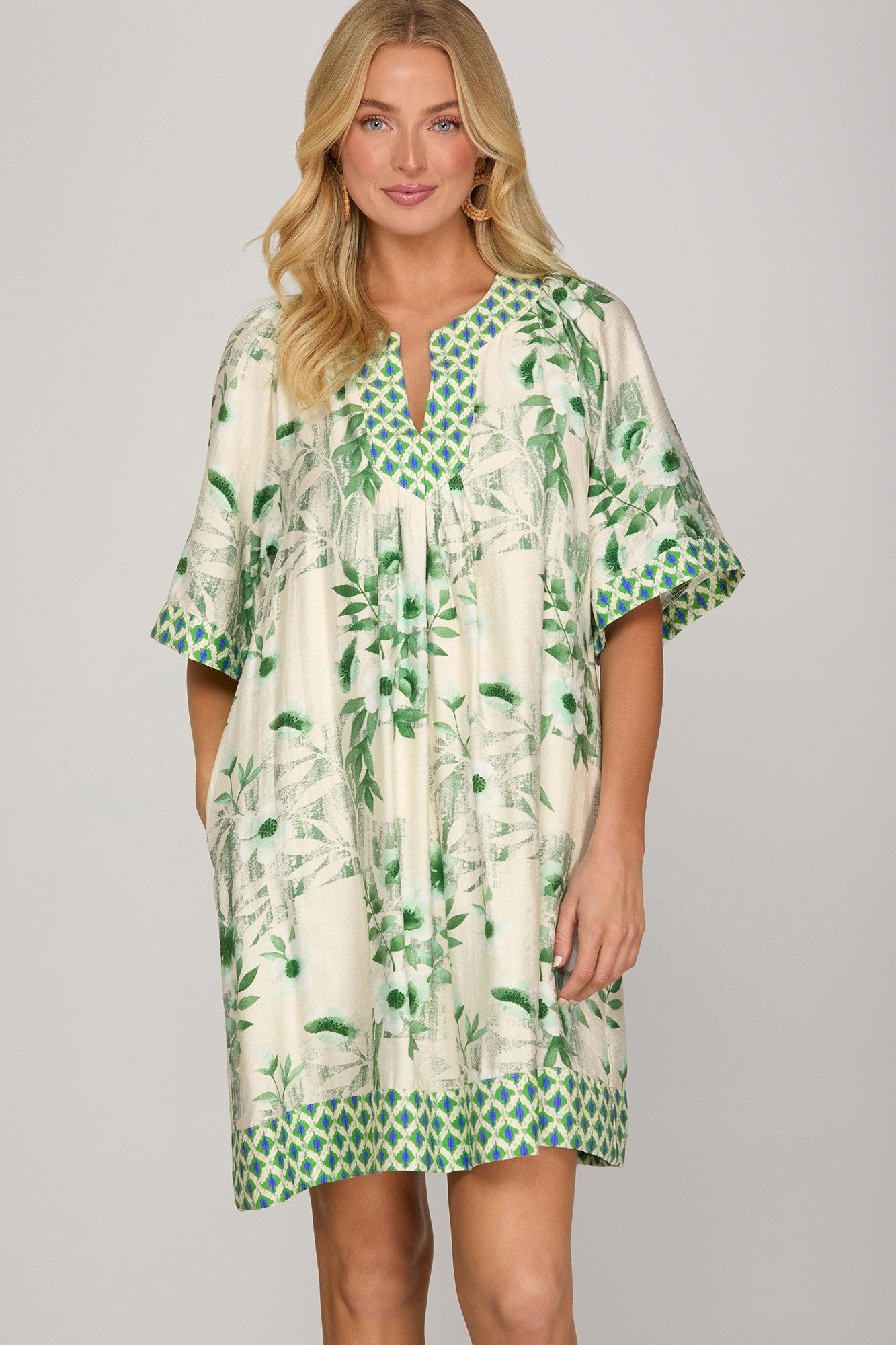 Garden Floral Green Dress
