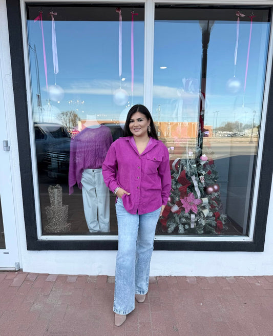 Dazzling Magenta Shacket