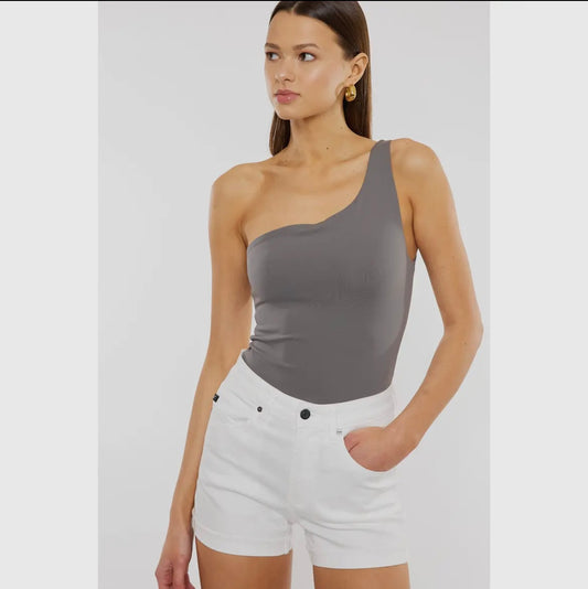 White High Rise Shorts