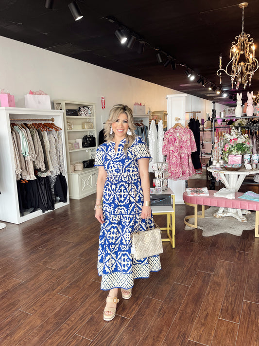 Sweet Paradise Blue Maxi Dress