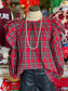 Christmas Red & Green Plaid Blouse