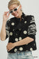 Chic Black Polka Dot Vest