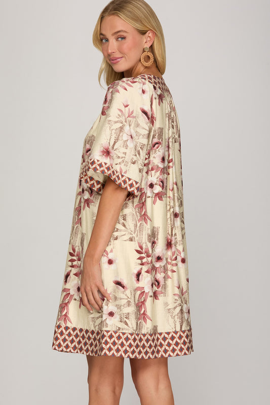 Garden Floral Rose Dress