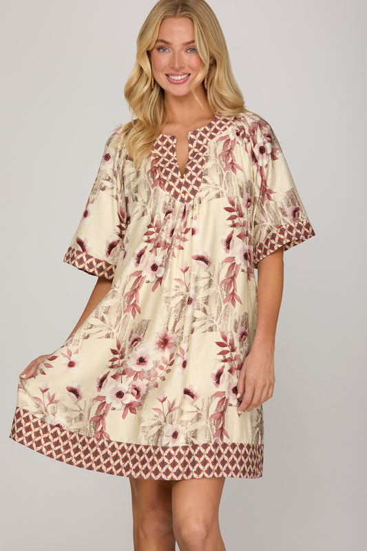 Garden Floral Rose Dress