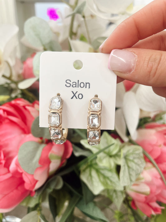 Xo Diamond Hoops