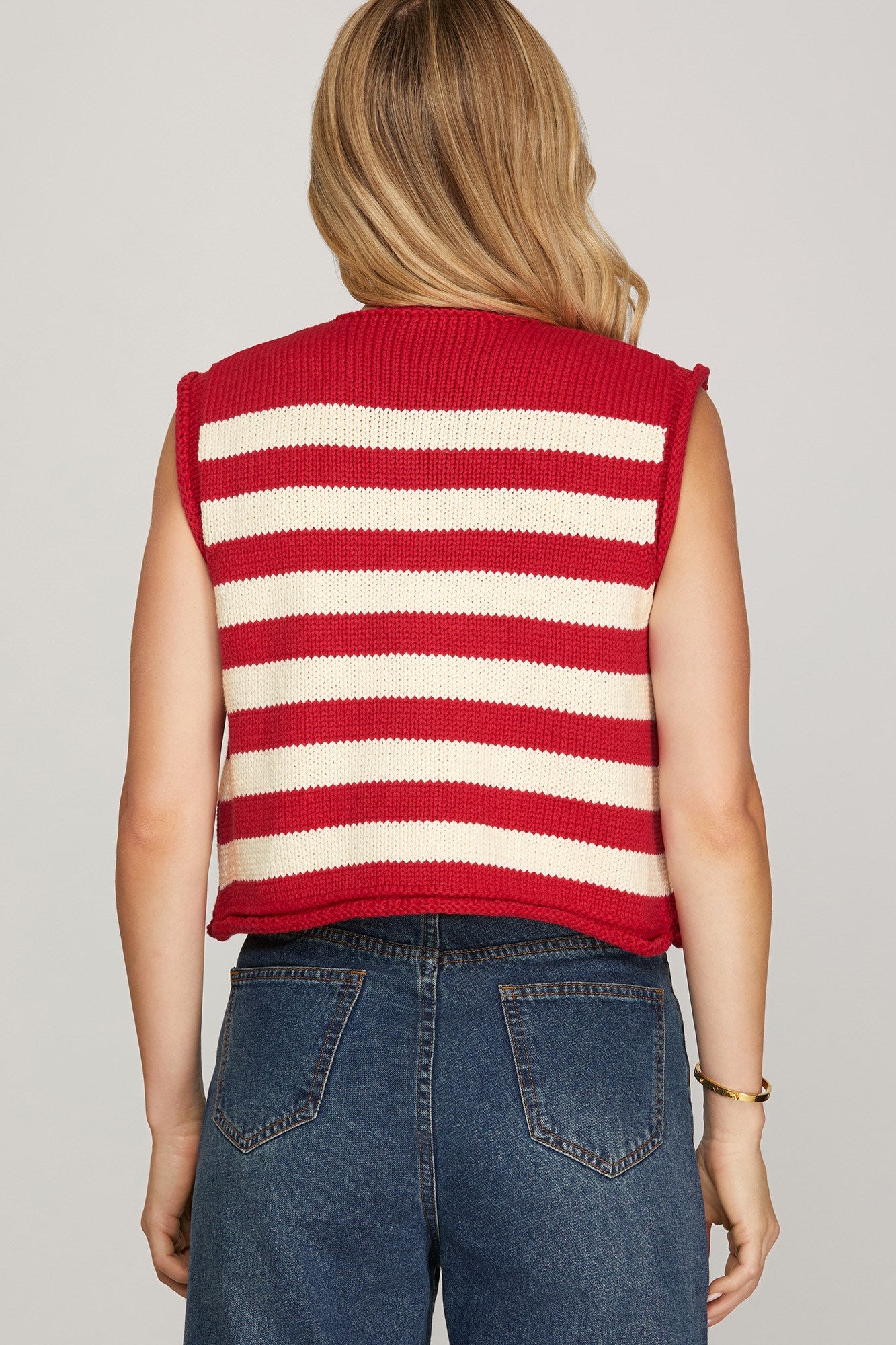 Graceful Red Sweater Vest