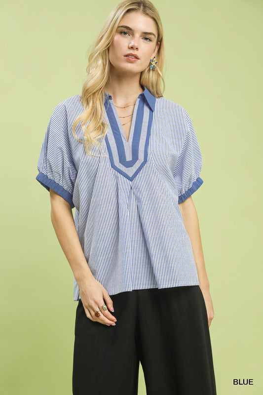 Rosewood Blue Blouse