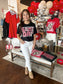Funky Game Day Tee with Glitter Puff