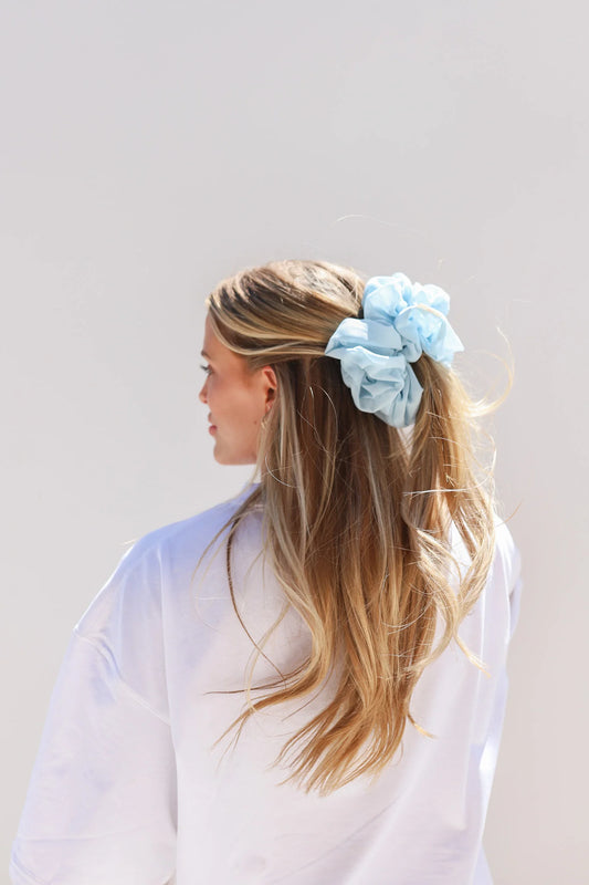 Light Blue Jumbo Scrunchie