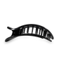 Jet Black Large Flat Round Hair Clip - Teleties