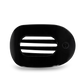 Jet Black Large Flat Round Hair Clip - Teleties
