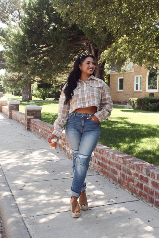 Warmly Yours Crop Shacket