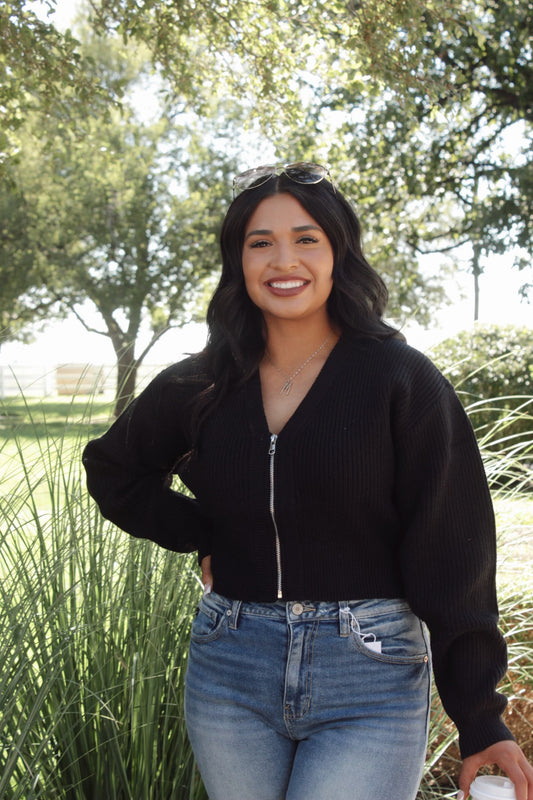 Comforting Energy Black Sweater